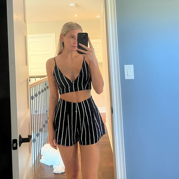 Zaful Two-Piece Blue & White Matching Set! Worn Once, Excellent Condition! - Picture 1 of 3